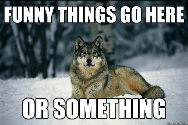 funny things go here OR SOMETHING  Wolf