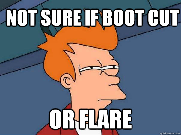 Not sure if boot cut Or flare  Futurama Fry