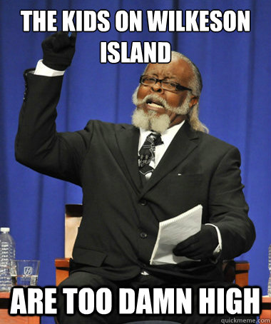 the kids on wilkeson island are too damn high  The Rent Is Too Damn High