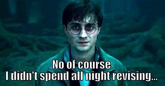  NO OF COURSE I DIDN'T SPEND ALL NIGHT REVISING... Misc