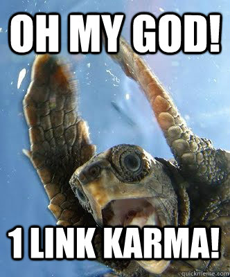 Oh my god! 1 link Karma!  