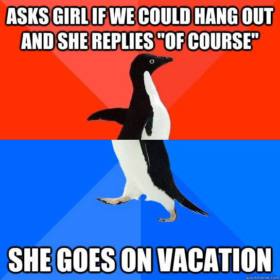 Asks girl if we could hang out and she replies 