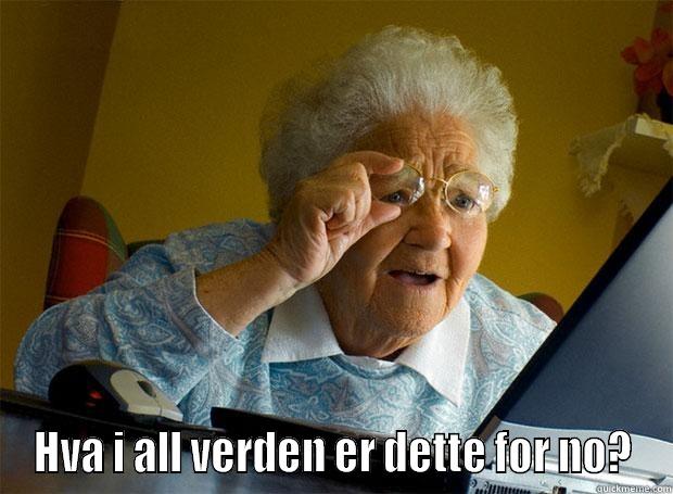  HVA I ALL VERDEN ER DETTE FOR NO? Grandma finds the Internet