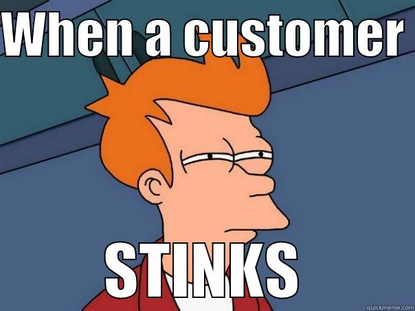 WHEN A CUSTOMER  STINKS Futurama Fry