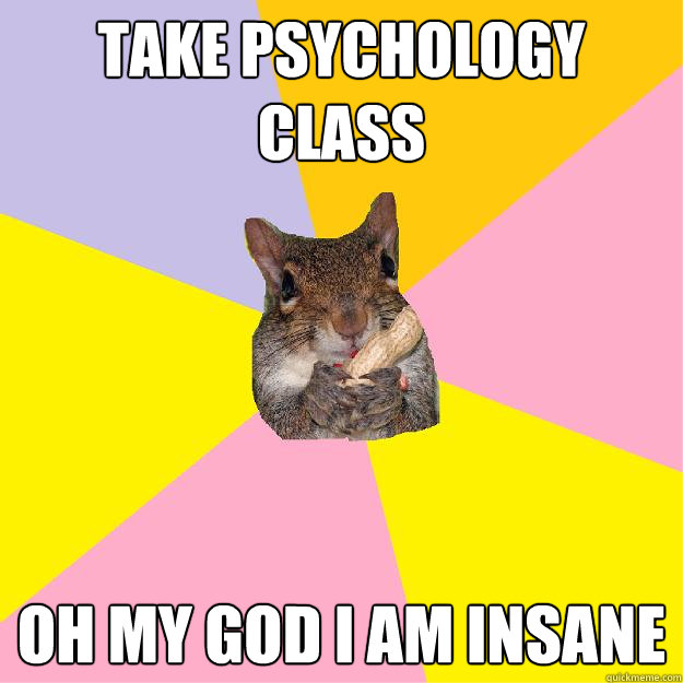 Take Psychology Class Oh my god I am insane  