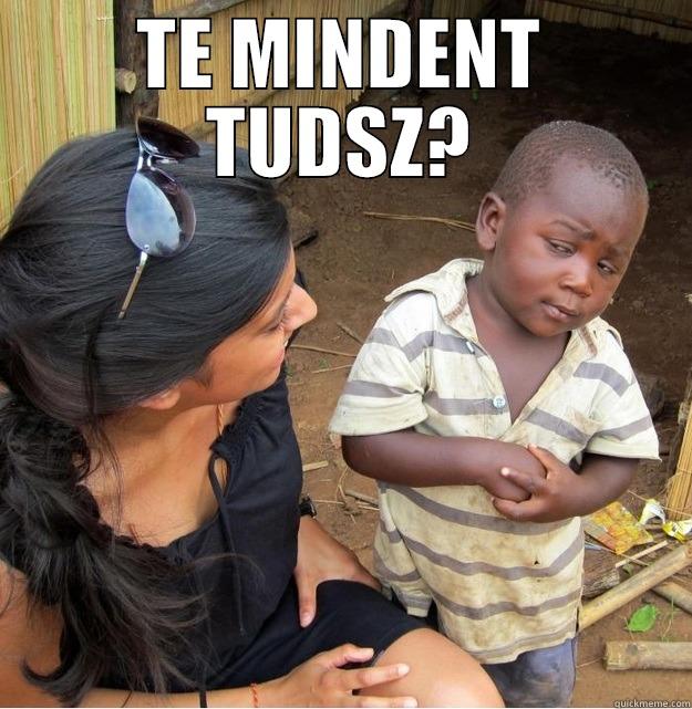 TE MINDENT TUDSZ?  Skeptical Third World Kid