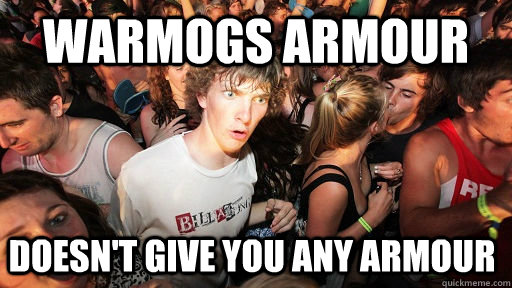 warmogs armour doesn't give you any armour  Sudden Clarity Clarence