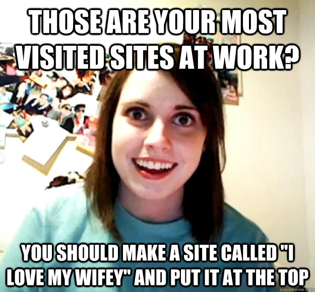 Those are your most visited sites at work? you should make a site called 