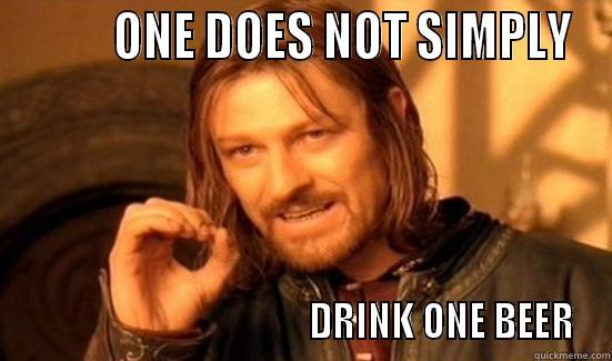          ONE DOES NOT SIMPLY                                        DRINK ONE BEER Boromir