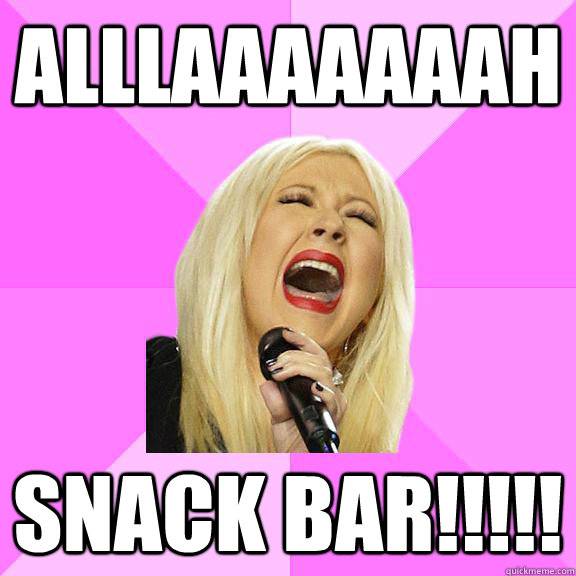 ALLLAAAAAAAH SNACK BAR!!!!!  Wrong Lyrics Christina