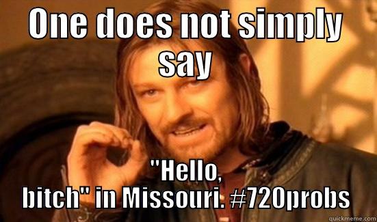 ONE DOES NOT SIMPLY SAY 
