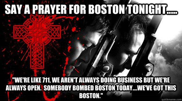 Say a prayer for Boston tonight..... 