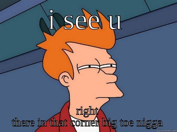 I SEE U RIGHT THERE IN THAT CORNER BIG TOE NIGGA Futurama Fry