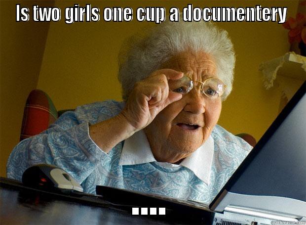 IS TWO GIRLS ONE CUP A DOCUMENTERY .... Grandma finds the Internet