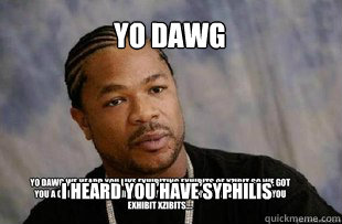 YO DAWG I HEARD YOU HAVE SYPHILIS - YO DAWG I HEARD YOU HAVE SYPHILIS  Xzibit