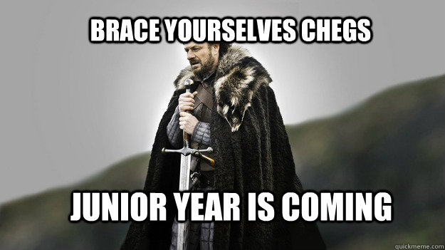 Brace yourselves Chegs Junior Year is Coming - Brace yourselves Chegs Junior Year is Coming  Ned stark winter is coming