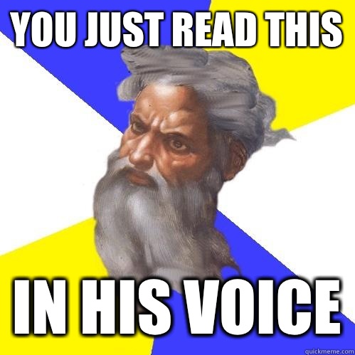 You just read this In His Voice  Advice God