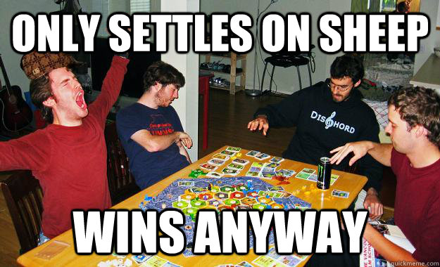 Only settles on sheep wins anyway  