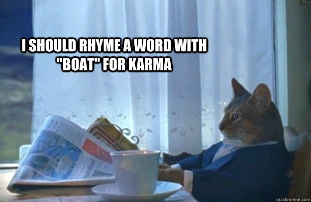 I should rhyme a word with 