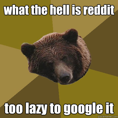 what the hell is reddit too lazy to google it  Lazy Bachelor Bear