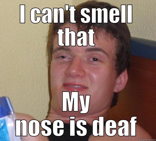 I CAN'T SMELL THAT MY NOSE IS DEAF 10 Guy