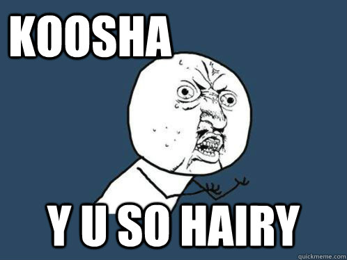 koosha Y U so hairy  