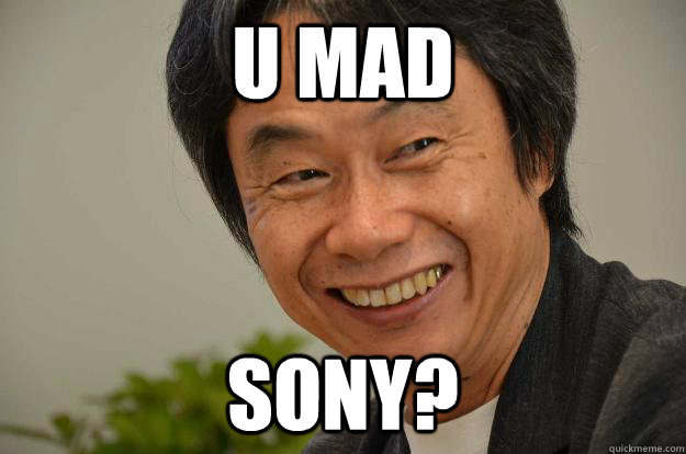 U MAD SONY?  Miyamoto Troll Face