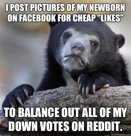 I post pictures of my newborn on Facebook for cheap 