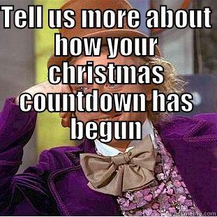 Tell us more about how your christmas countdown has begun -   Condescending Wonka