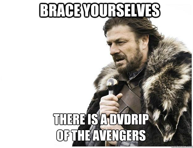 Brace yourselves There is a DVDRip
of The Avengers  Imminent Ned