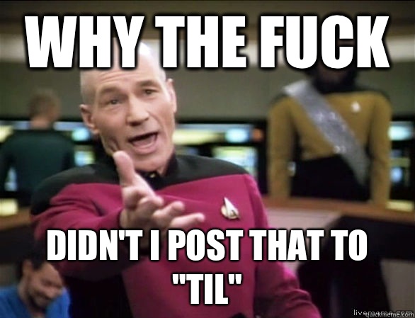 why the fuck Didn't I post that to 