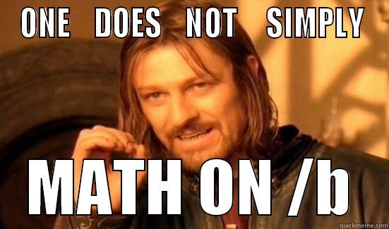 ONE    DOES    NOT     SIMPLY MATH ON /B Boromir