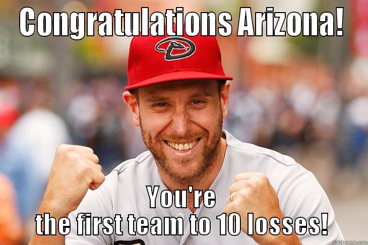 CONGRATULATIONS ARIZONA! YOU'RE THE FIRST TEAM TO 10 LOSSES! Misc