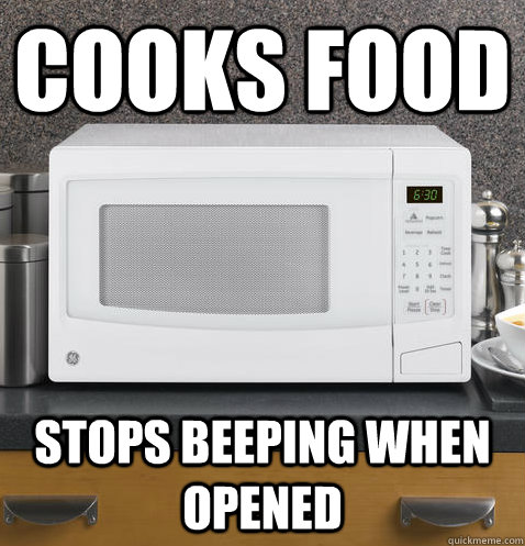 COOKS FOOD STOPS BEEping when opened  