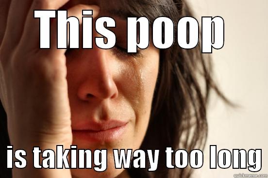 THIS POOP   IS TAKING WAY TOO LONG First World Problems