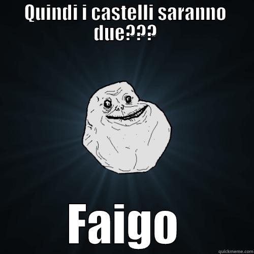 QUINDI I CASTELLI SARANNO DUE??? FAIGO Forever Alone