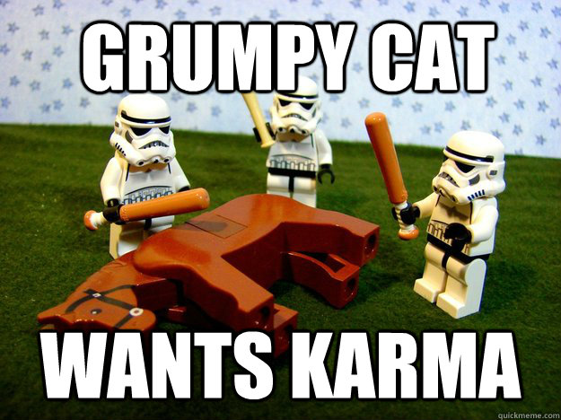  Grumpy cat wants karma -  Grumpy cat wants karma  Misc
