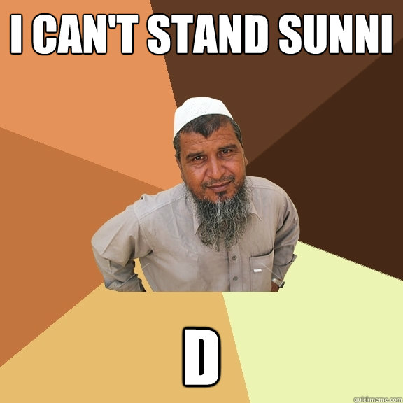 i can't stand sunni d  Ordinary Muslim Man