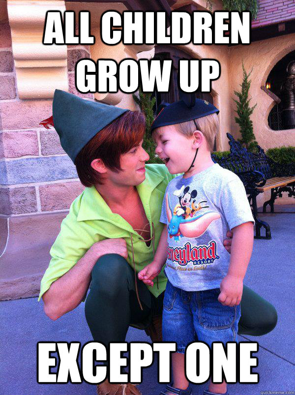 All children grow up Except one  Creepy Peter Pan