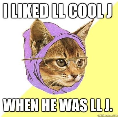 I liked LL Cool J When he was LL J.  Hipster Kitty