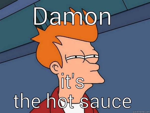 DAMON IT'S THE HOT SAUCE Futurama Fry