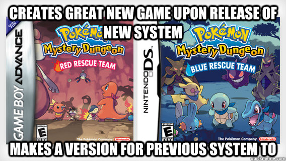 Creates great new Game upon release of new system Makes a version for previous system to  