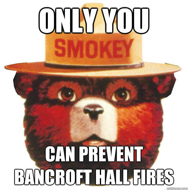 Only you Can prevent
Bancroft Hall Fires  