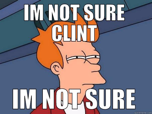 IM NOT SURE CLINT IM NOT SURE Futurama Fry