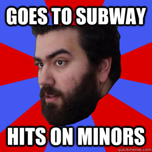 Goes to subway hits on minors  