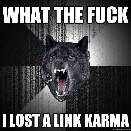 WHAT THE FUCK I LOST A LINK KARMA  Insanity Wolf
