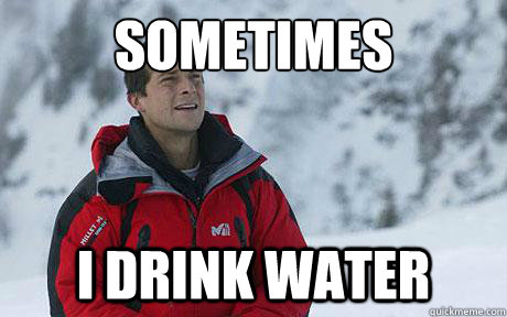 Sometimes i drink water  Confession Bear
