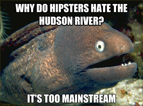 Why do hipsters hate the Hudson river? It's too mainstream - Why do hipsters hate the Hudson river? It's too mainstream  Bad Joke Eel