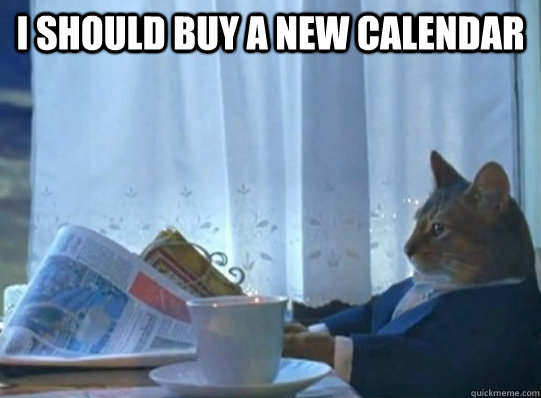 I should buy a new calendar   sophisticated knox cat