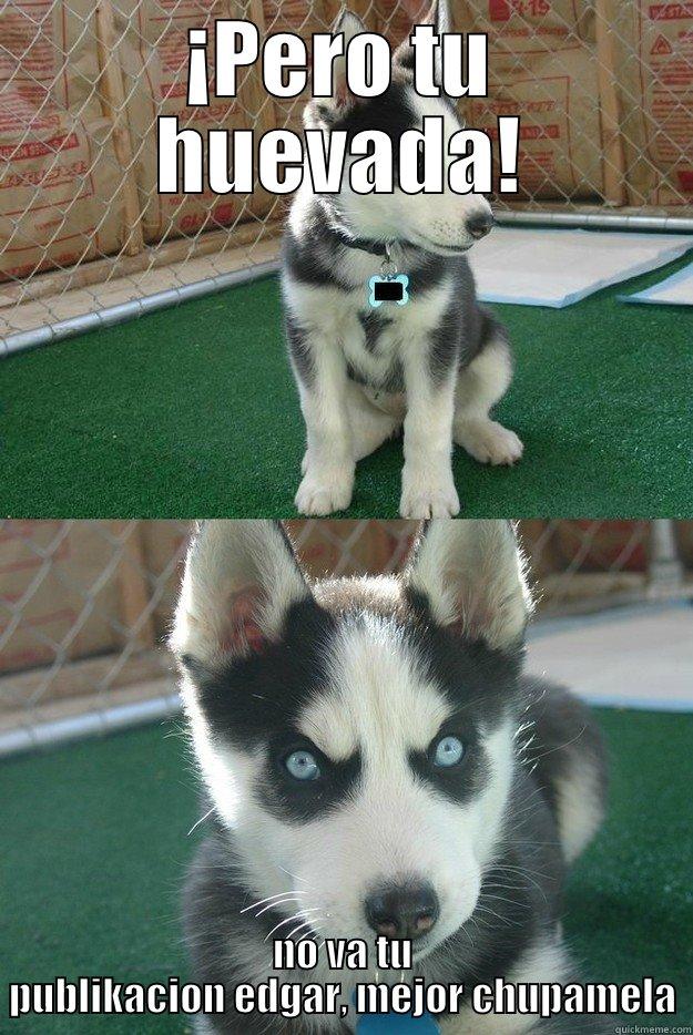 ¡PERO TU HUEVADA! NO VA TU PUBLIKACION EDGAR, MEJOR CHUPAMELA Insanity puppy